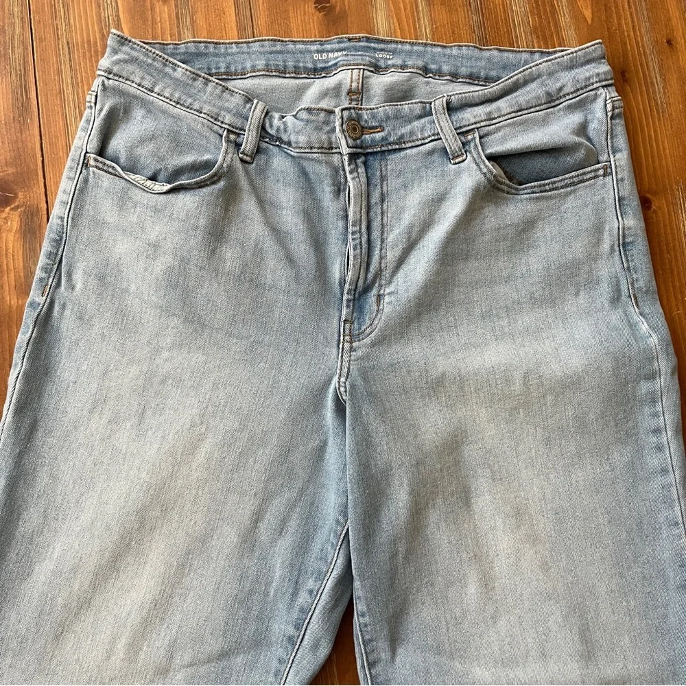 Old Navy Light Blue High-Rise Loose Jeans 16